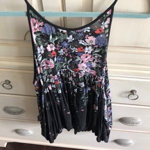 Floral Spaghetti Strap Free People Top!!